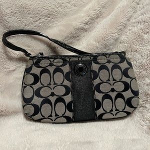 Coach Canvas Signature Wristlet